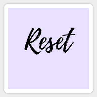 Reset - Motivational word, Start Over, Fresh Start Sticker